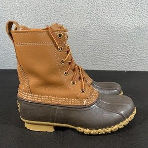 LL Bean Duck Bean Boots Youth Size 2 M Unisex 229685 Rain Boots 6-Eyelet USA